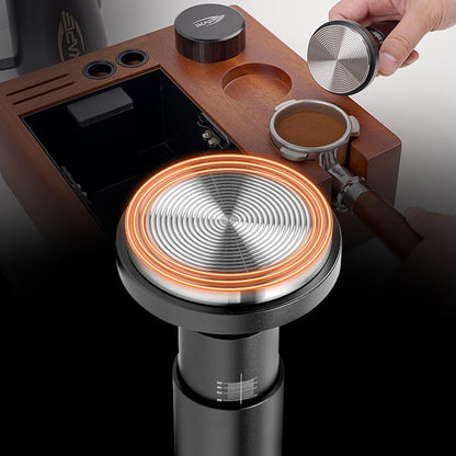 51mm Calibrated Espresso Tamper with Adjustable Pressure Feature, Anodized Aluminum Handle and Stainless Steel Base