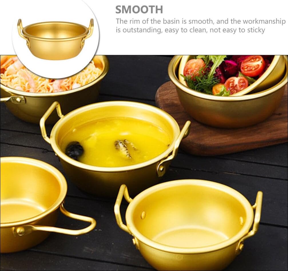 Yardwe Korea Ramen Pot, Fast Noodles Cooking Pot, Aluminum Ramyun Pot with Handles, for Soup, Curry, Pasta
