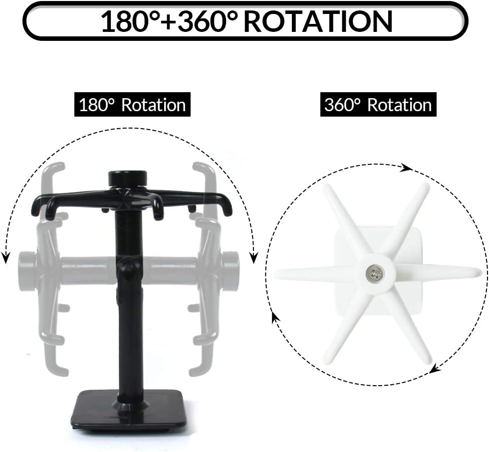Aosome Under Cabinet Utensil Holder Hanger Hook, 2 Pack, Black & White for Kitchen and Bathroom