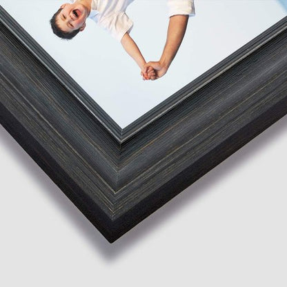 LaVie Home 8x10 Picture Frame - Rustic Black Design with Tempered Glass for Wall & Table Display