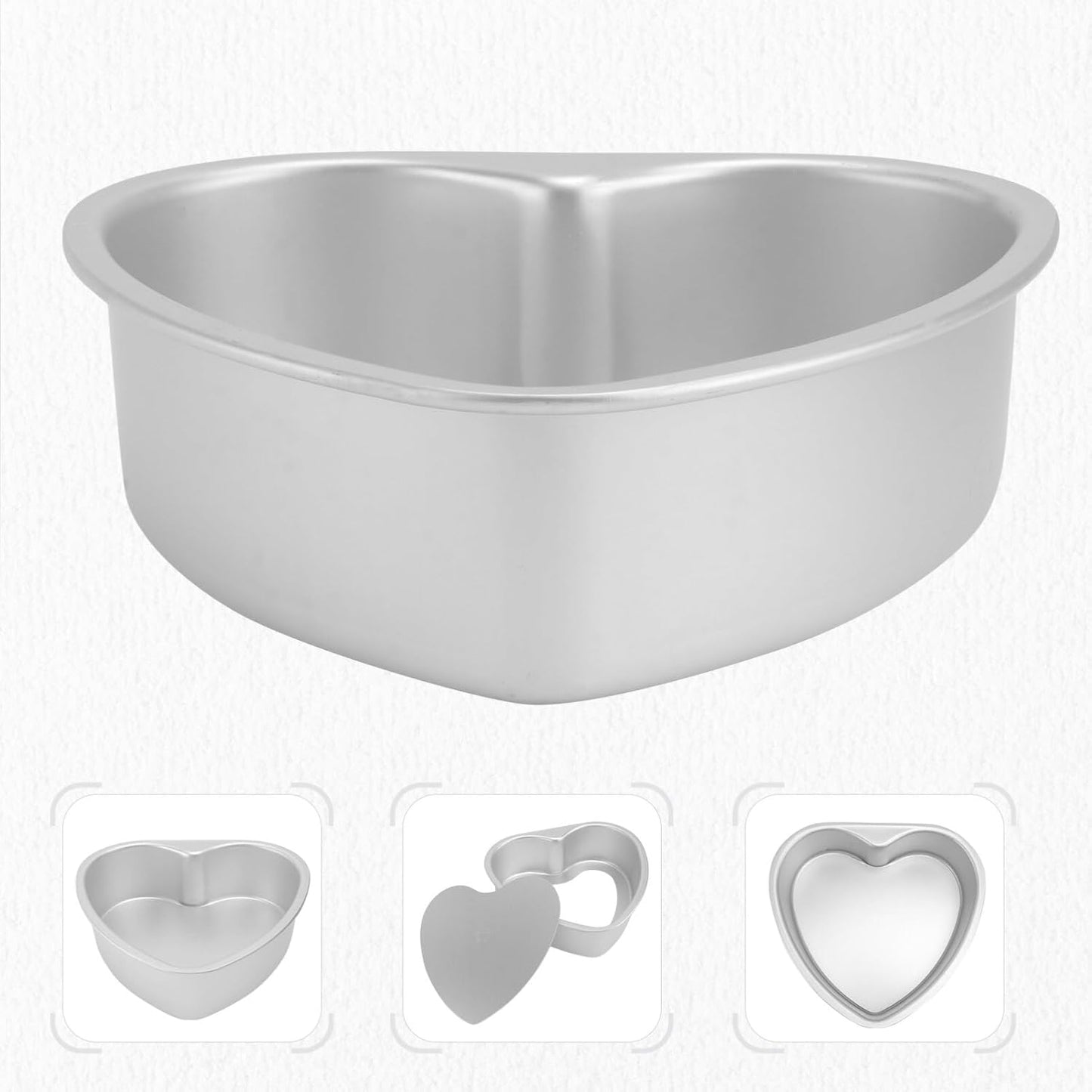 Zerodeko Heart Shape Cake Pan with Removable Bottom, Non-stick Baking Mould for Cheesecake