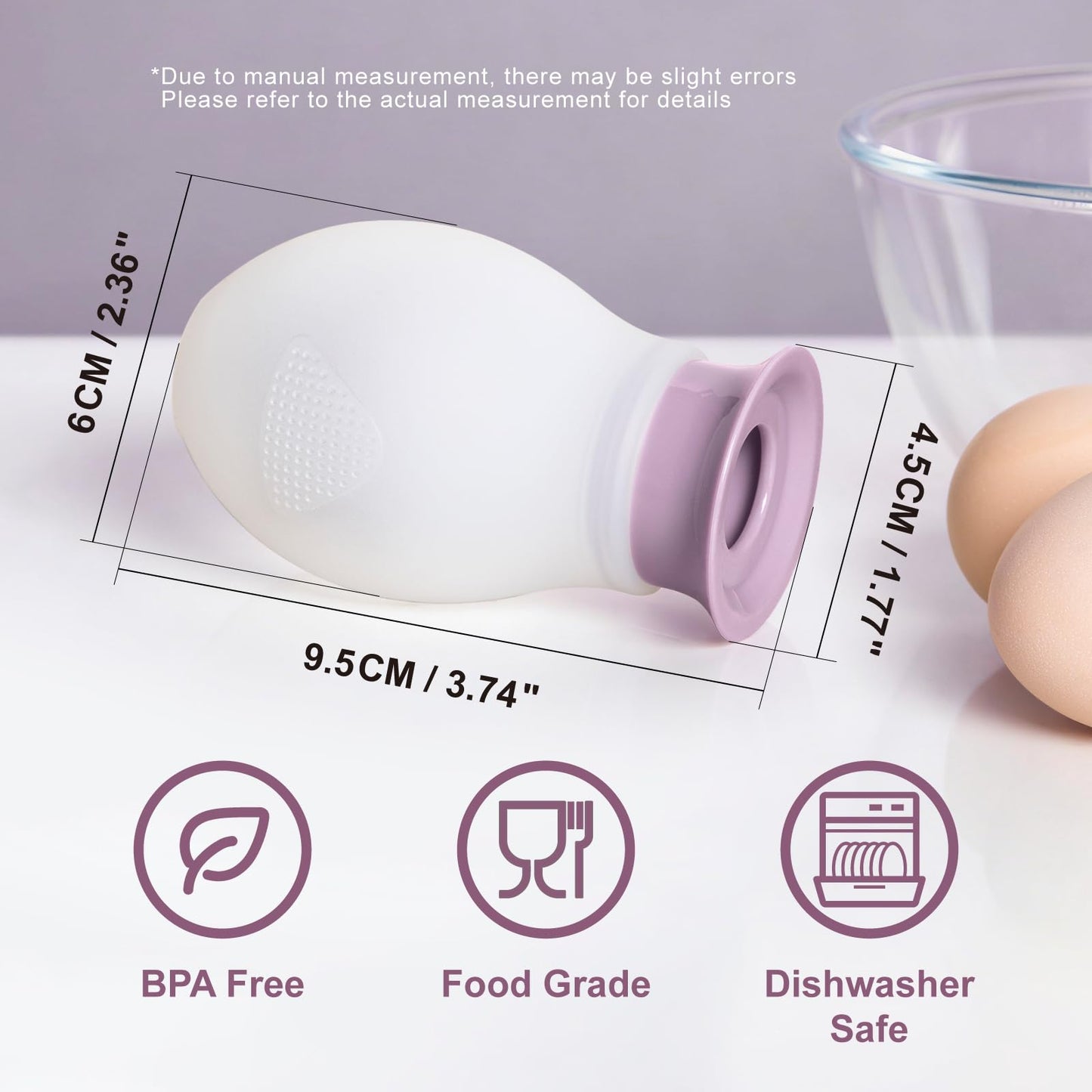2026 New Egg Separator - Silicone Yolk and White Separator for Raw Eggs, Swallow Release, Cute Egg Yolk Separator for Baking Kitchen Tool, Dishwasher Safe