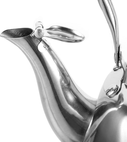 Luxshiny 1pc Chirping Kettle, Whistling Tea Kettle for Loose Leaf Tea, Stainless Steel Stovetop Teapot