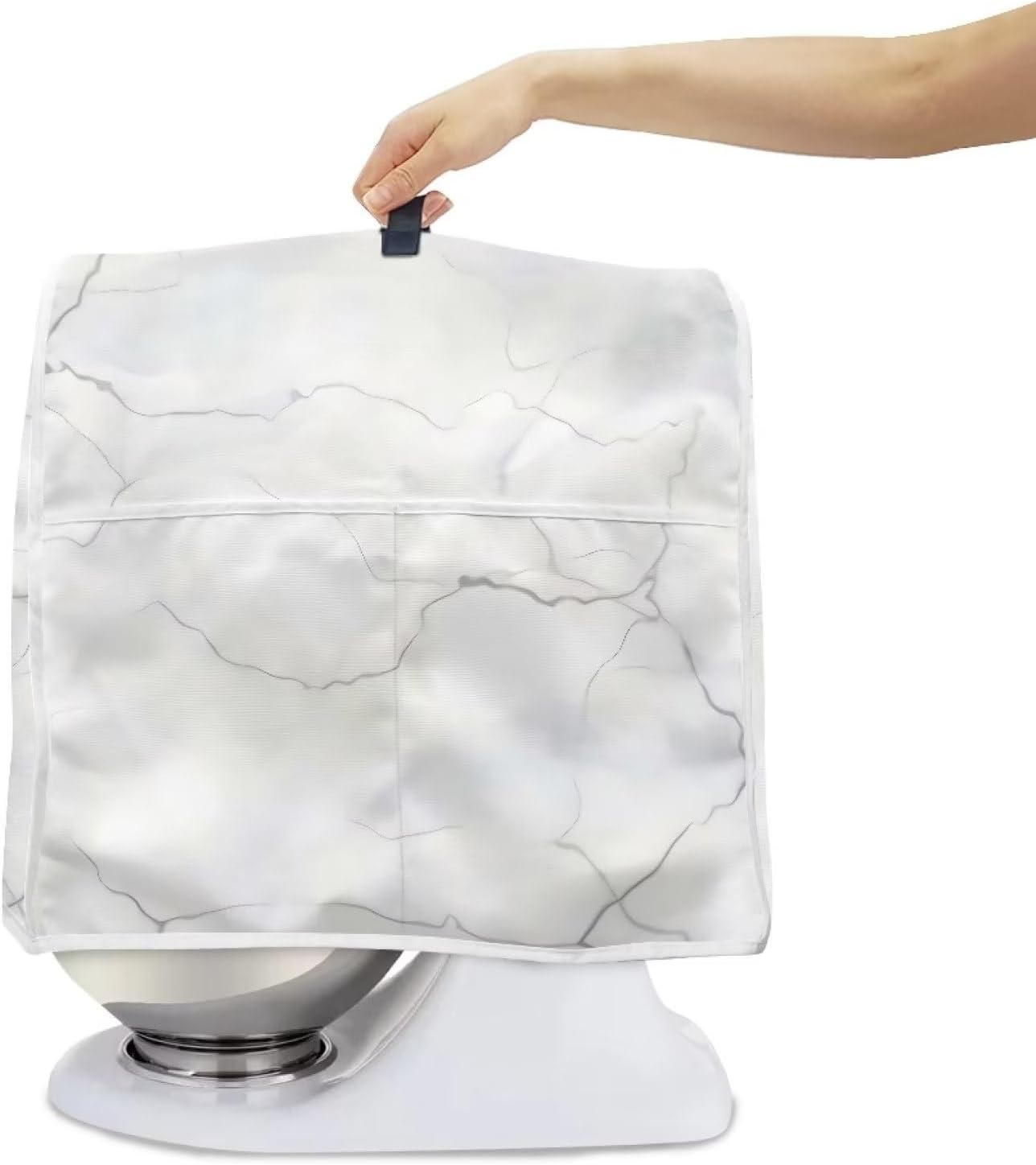 Marbling Print Auto Mixer Cover, Compatible with 4.5-5 Quarts Blender, Washable Dust Proof Kitchen Appliance Cover