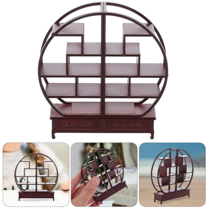 Totority Miniature Chinese Furniture Model 1 25 Scale Abs Bo Gu Shelf for Dollhouse Accessories DIY Sand Tray Decoration and Home Display