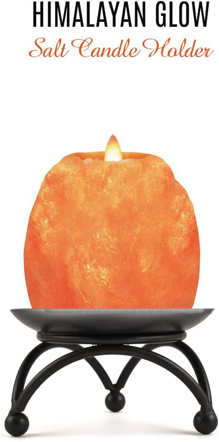 Himalayan Glow Hand Carved Himalayan Salt Candle Holders - Home Decor Night Light