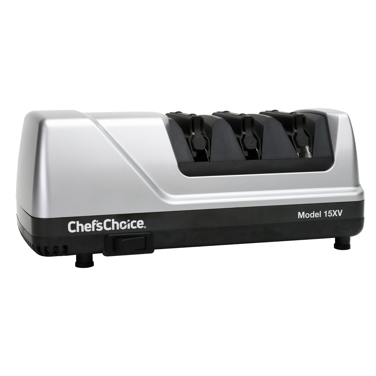 Chef’sChoice 15XV EdgeSelect Professional Electric Knife Sharpener with 100-Percent Diamond Abrasives and Precision Angle Guides for Straight Edge and Serrated Knives, 3-Stage, Gray