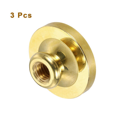 PATIKIL 30mm Blank Wax Seal Stamp, 3 Pack Round Sealing Wax Stamp Vintage Retro Brass Head for Envelope Invitation Cards