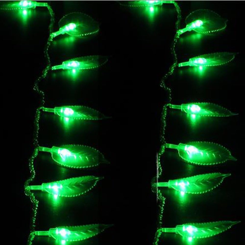 Green Leaf String Lights, 33Ft/10M 100LEDs Battery Operated Fairy Lights with Remote for Christmas Bedroom Decoration