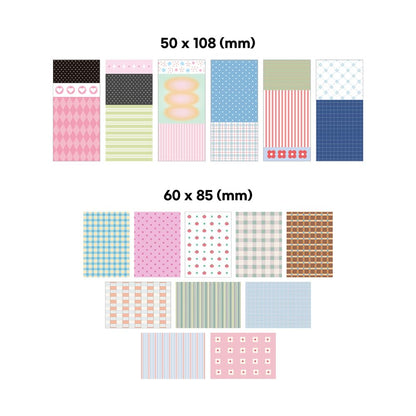 Monolike Plan Pattern Sticker Pack (102Pcs) - Variety Pack, Journal, Scrapbook, Fancy Sticker, Paper