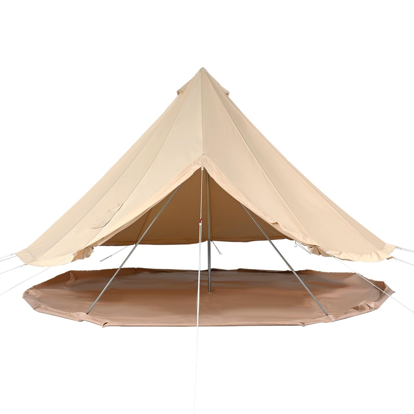 VEVOR Canvas Tent Bell Tent, 4 Seasons 4 m/13.12 ft, for Camping with Stove Jack, Family Camping Outdoor Hunting Party