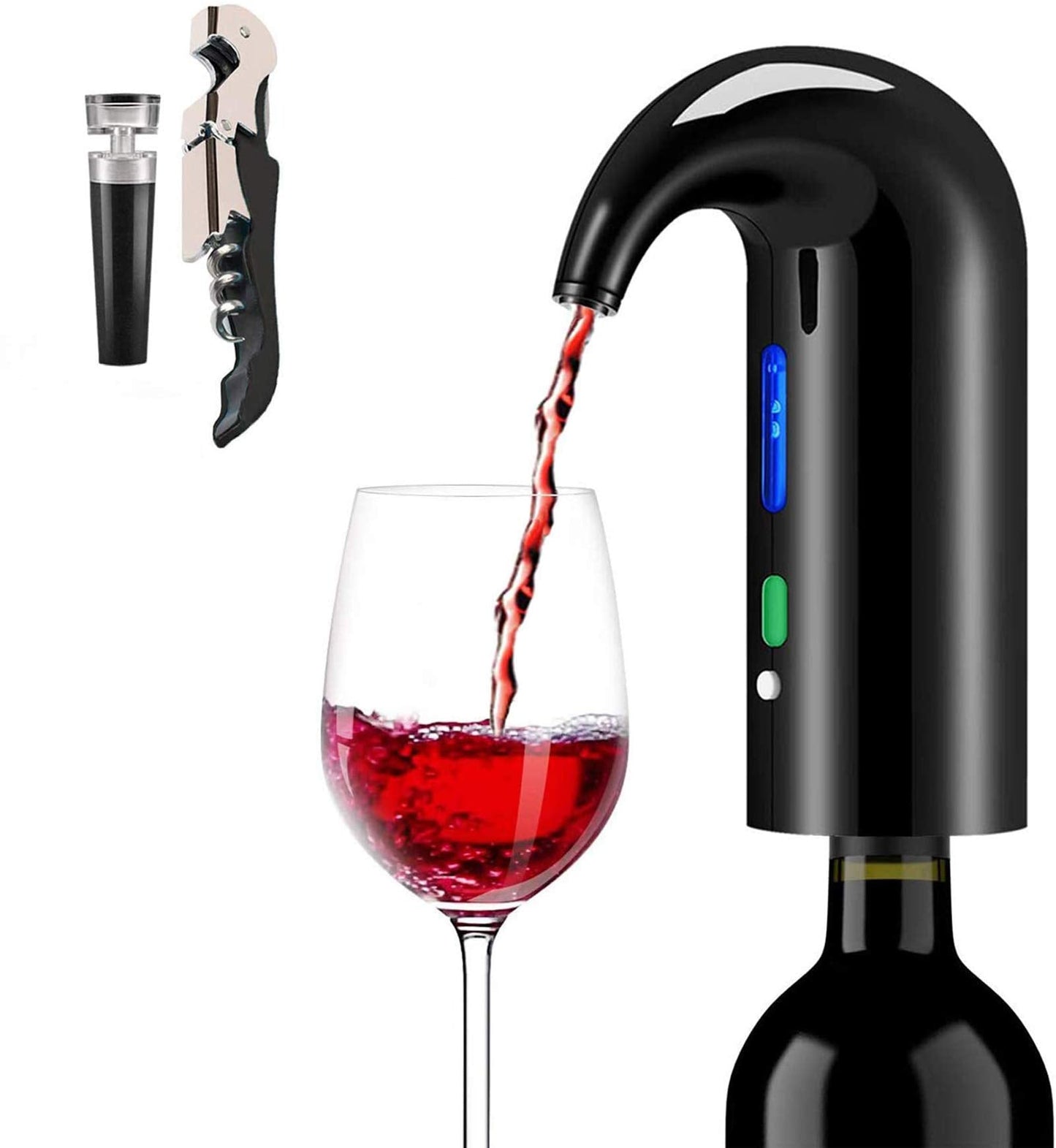 Electric Wine Aerator & Automatic Wine Dispenser – 1-Button Instant Aeration, Decanter Wine Pourer for Red & White Wine, USB Rechargeable Wine Accessories – Best Wine Valentines Gift for Women & Men