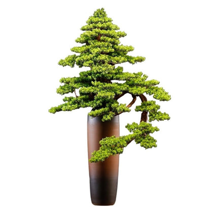 XJOYSL7921 Artificial Bonsai Artificial Bonsai Tree Light Luxury Floor Ornaments Living Room Entrance Decoration Fake Plants Potted Plants for Home Office