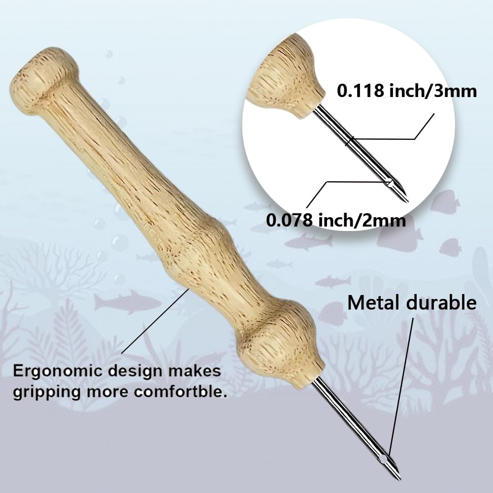 BEUNITONE Punch Needle Kit for Adults Beginners with Tentacle Pattern, Complete DIY Craft Needlepoint Kits with Hoop, Punch Needle Starter Craft Embroidery Set for Festival Gift & Home Decor 9.4x9.4