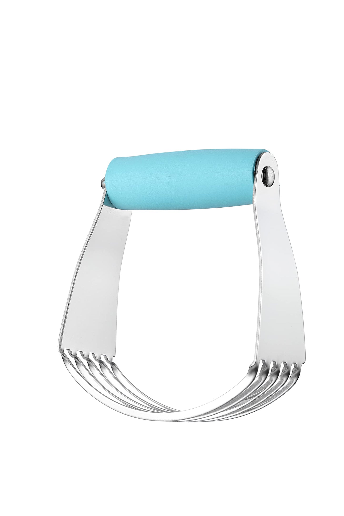 Spring Chef Dough Blender, Top Professional Pastry Cutter, Heavy Duty Baking Tool with Stainless Steel Blades, Medium Size, Aqua Sky
