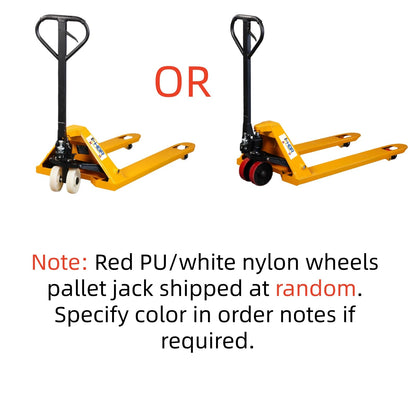 EZMHBRO Leak-Proof Pallet Jack, 5500 lbs Load Capacity, Manual Pallet Truck with 48L x 27W Inch Forks for Pallet Moving, Nylon Wheels Suitable for Warehouse, Supermarket, Factory