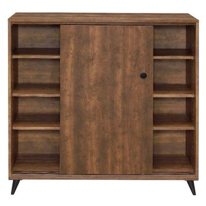 Acme Waina 3-Adjustable Wood Shelf Storage Accent Cabinet in Oak