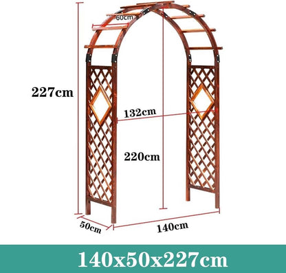 Wooden Garden Arbor Rose Archway Trellis for Climbing Plants Heavy Duty 1.2m 1.8m Wedding Arch Weatherproof & Easy to Assemble (White 120cm/47.2inch)