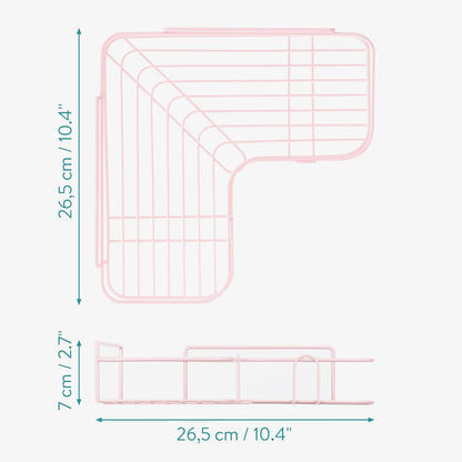 Set 2 Navaris Self Adhesive Shower Caddy - of Bathroom Organizer Shelves for Corner Wall of Bath - Toiletry Shampoo