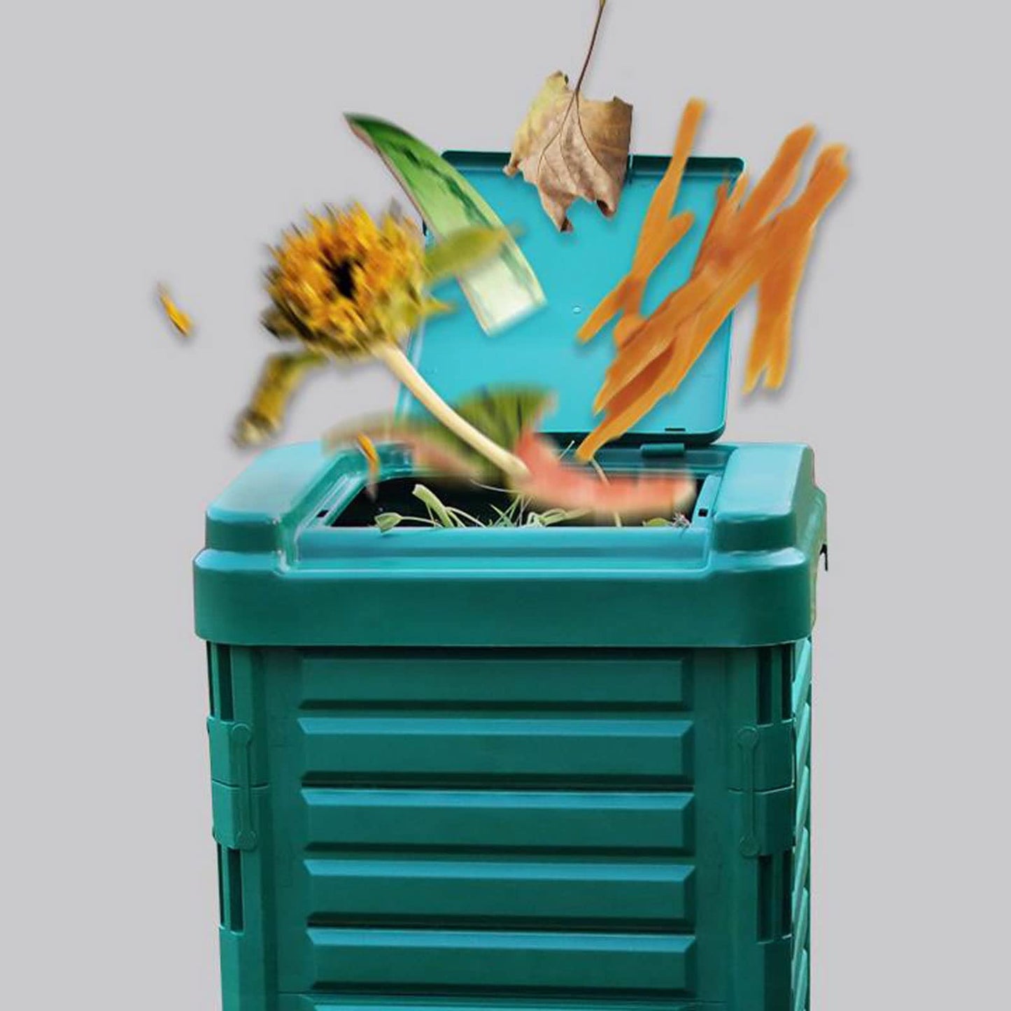 Kitchen Compost Bin, 88 Gallon (336L) Garden Compost Bin , BPA-Free Material Large Outdoor Composter for Fast Creation of Fertile Soil, Easy Assembly, Kitchen Waste Garden Organic Waste Composting ,In