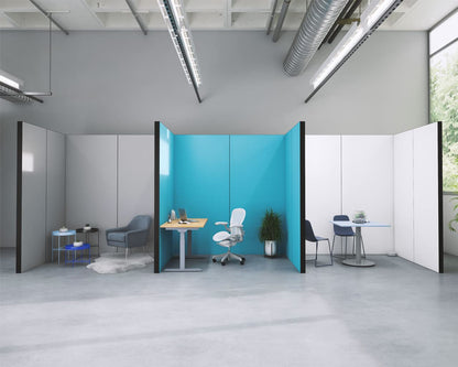 EverPanel Modular 8' x 7' Wall Kit | White with White Trim | Room Divider | Interlocking Wall Panels | Temporary Room Separator | Configurable Partition
