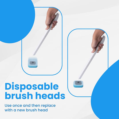 WizardFlush Toilet Brush - Disposable Toilet Bowl-Cleaner for Bathroom - Scrub Brush for Toilet - Space Saving