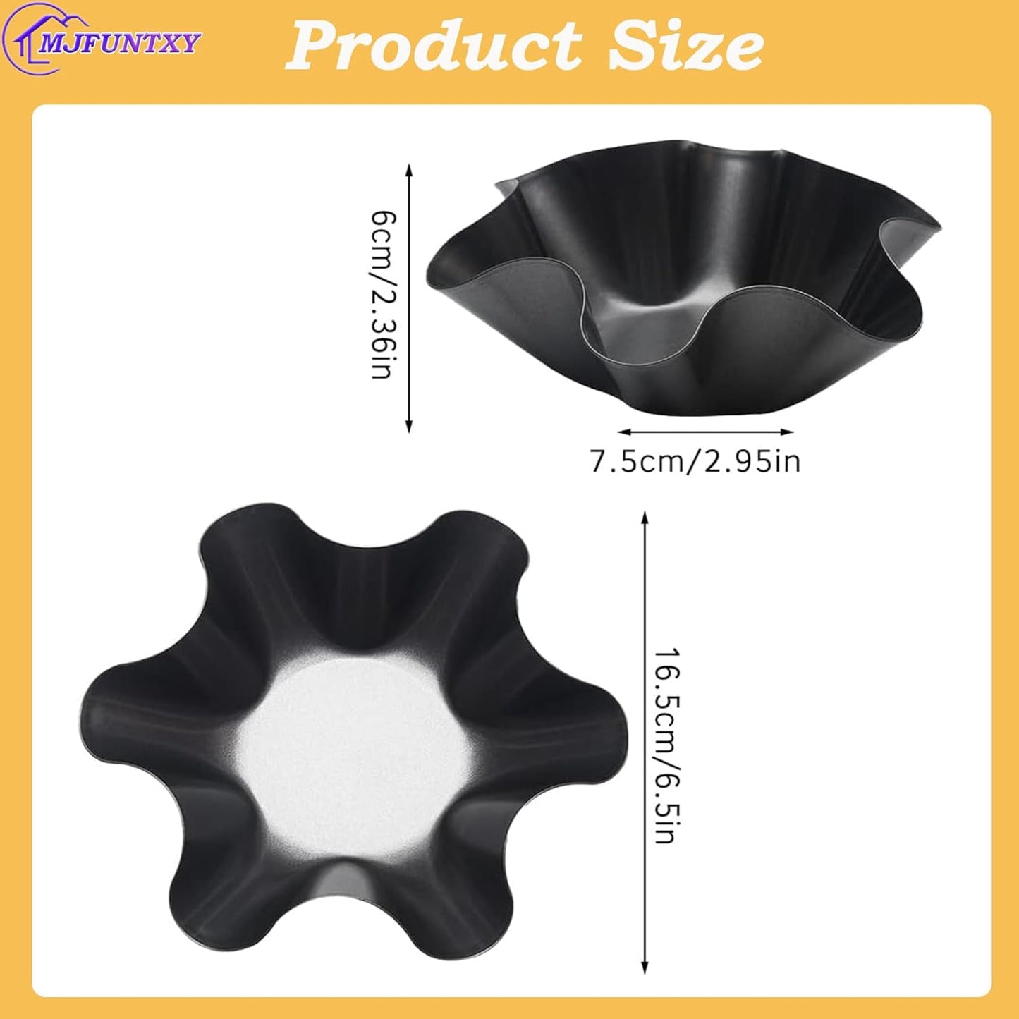 Tortilla Pan Set, 4pcs Nonstick Tortilla Bowl Maker, Carbon Steel Taco Salad Shell Molds for Kitchen, Microwave &