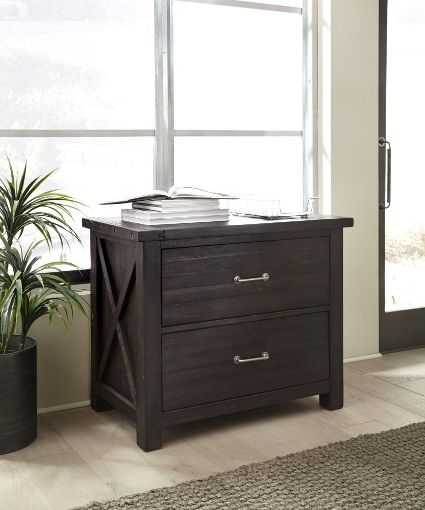 Modus Furniture Yosemite Solid Wood Lateral File Cabinet, Café