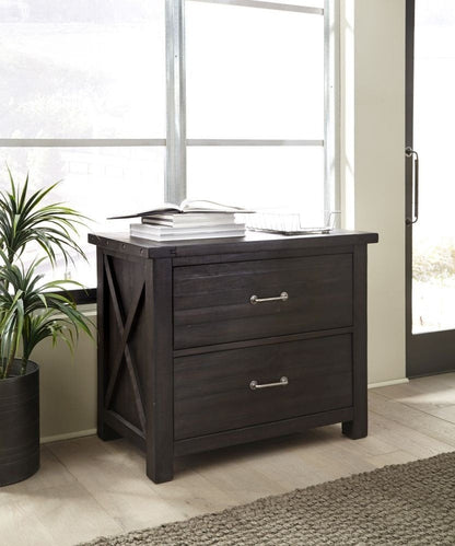 Modus Furniture Yosemite Solid Wood Lateral File Cabinet, Café