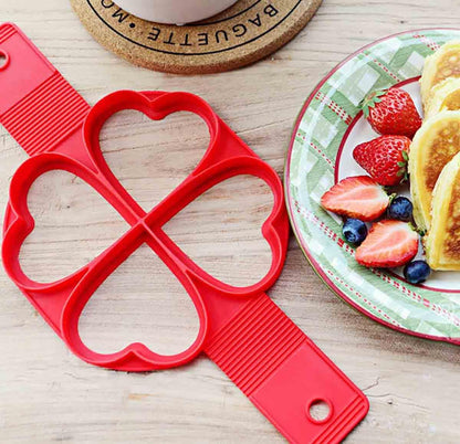 Flip N Cook Silicone Pancake Mold, 2pcs (Flower + Square)