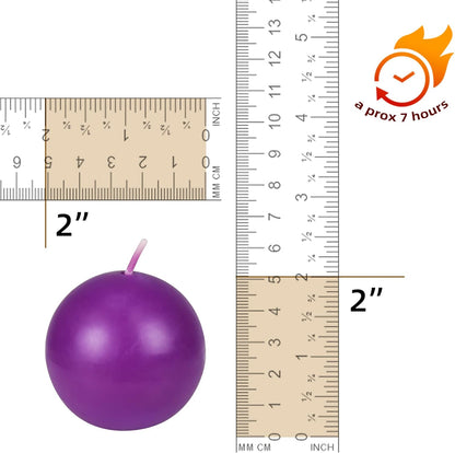 Zest Candle 12-Piece Ball Candles, 2-Inch, Purple