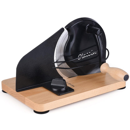 Manual Bread Slicer for Homemade Sourdough Bread, Hand Crank Bread Slicer with Scale Line, Metal Guide & Adjustable Thickness Bread Loaf Slicer, Sharp Blade Bread Cutter for Sourdough Bread (Black)