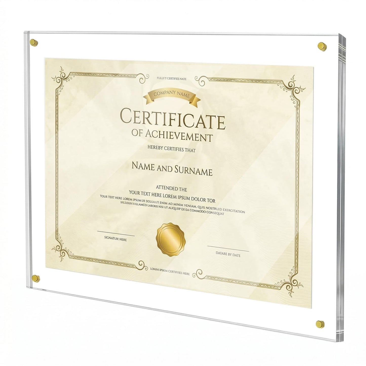 BEEJIBO 3 Pack 8.5x11 Diploma Frame for Walls – Clear Acrylic Certificate Frames with Magnetic, Self-Adhesive No-Drill Wall Mount Picture Frame for Documents, Artwork & Photos