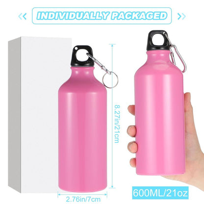 Nuogo 24 Pack Aluminum Water Bottle Bulk 20 oz Reusable Metal Water Bottle Lightweight Leak Proof Aluminum Sports Bottles with Twist Cap and Buckle for Bike Travel Camping(Pink, Blue, White, Yellow)