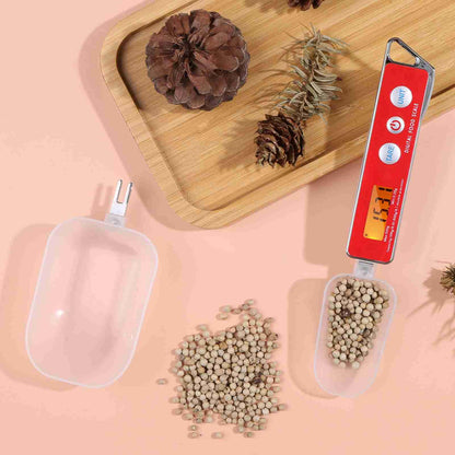 Kitchen Digital Measuring Spoon Food Scale, Digital Spoon Scale Electronic Measuring Spoon Scale Kitchen Food Tare Capacity 0.05g to 500g g, Digital Food Measuring Scoop Scale for Cooking (Red)