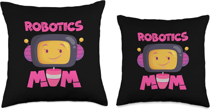 Multicolor Throw Pillow - Mom Robotics, 16x16