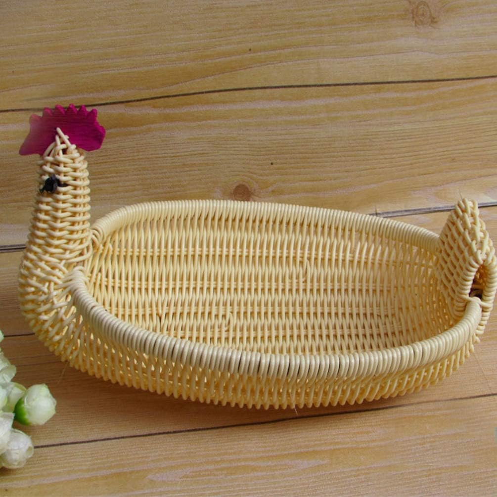 SEWACC Woven Storage Baskets, 3 Pcs Rattan Woven Fruit Basket, Decorative Bowl for Home Kitchen