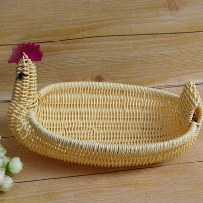 SEWACC Woven Storage Baskets, 3 Pcs Rattan Woven Fruit Basket, Decorative Bowl for Home Kitchen