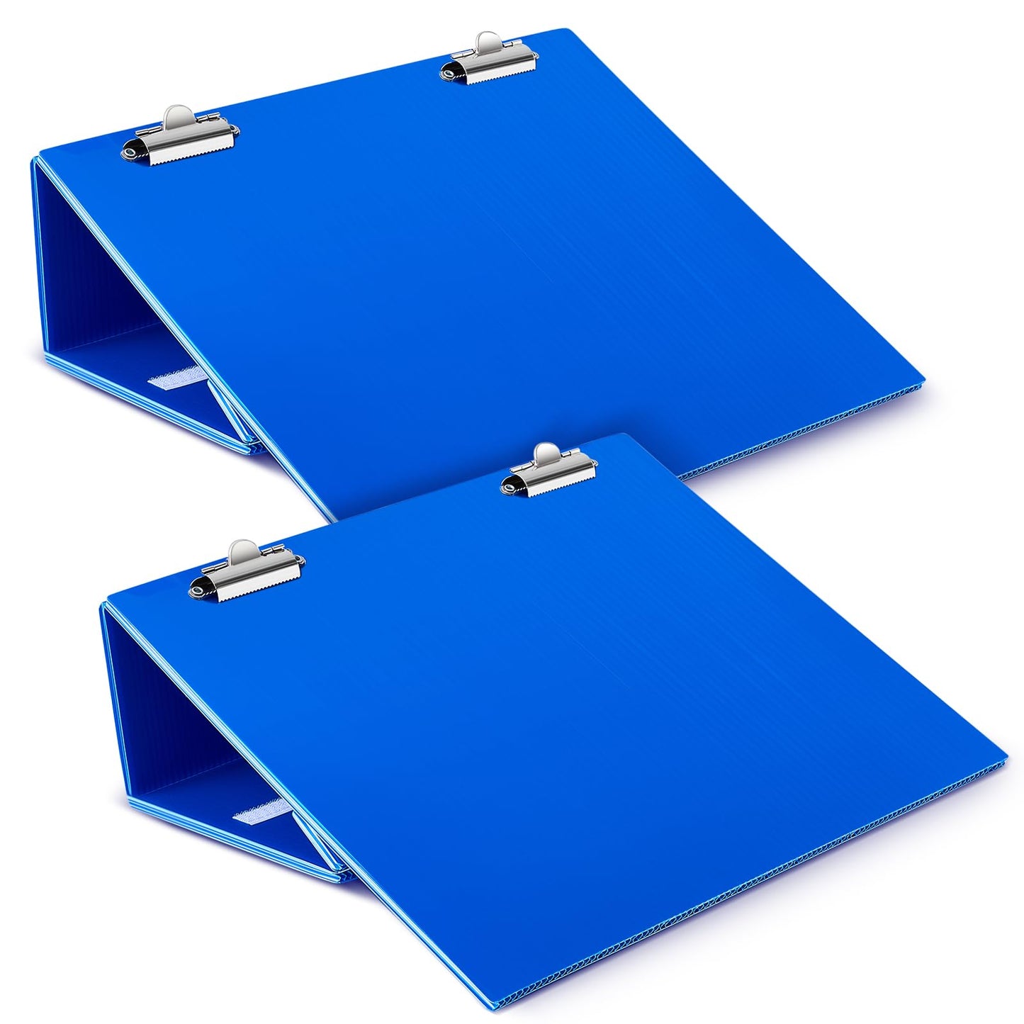 Nuanchu 1 Pcs Folding Slant Board for Writing 14 x 12 Inch Large Slanted Clipboard Adjustable Tilted Writing Boards Sloped Surface to Improve Handwriting Legibility Endurance (Blue)