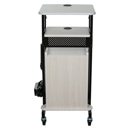 OEF Furnishings Premium Plus Presentation Cart with Storage Cabinet