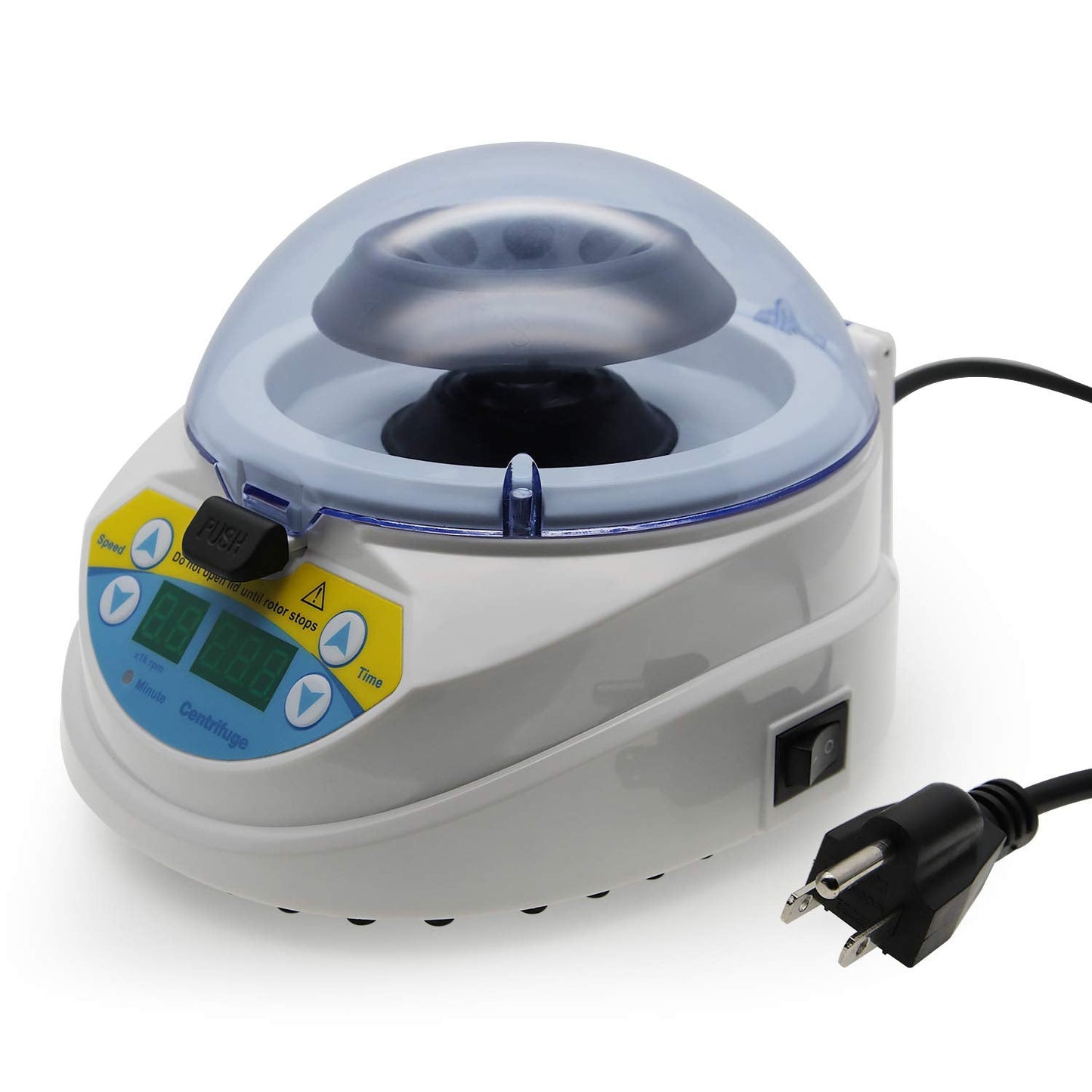 AMTAST Mini Centrifuge 10,000 RPM Adjustable Lab Benchtop Centrifuges Includes 8-Place Micro Tube Rotor & 16-Place PCR Strip Rotor Mini Desktop Centrifuge (Model AMT-M06)