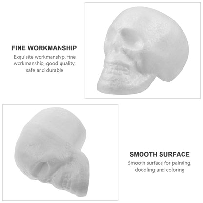 Halloween Skulls 10Pcs Miniature Foam Skull Heads Realistic Human Skeleton Head Model for Halloween Party Home Bar Decors 9cm