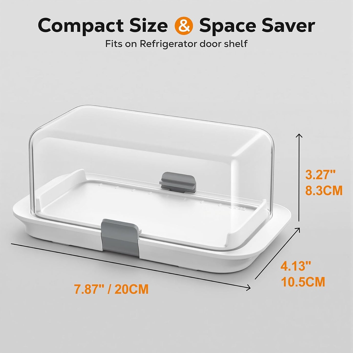 1 lb Countertop, Pisol Large Butter Dish for Canadian Butter, Airtight Butter Keeper with Lid Fit a Full Pound Block