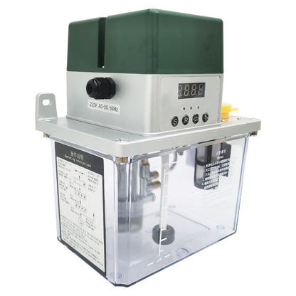 INTBUYING 220V 3L Automatic Lubricating Oil Pump 5Mpa High-Pressure Lubrication Oil Gear Pump Digital Display for Machine Tools Milling Lathe Printing Textile