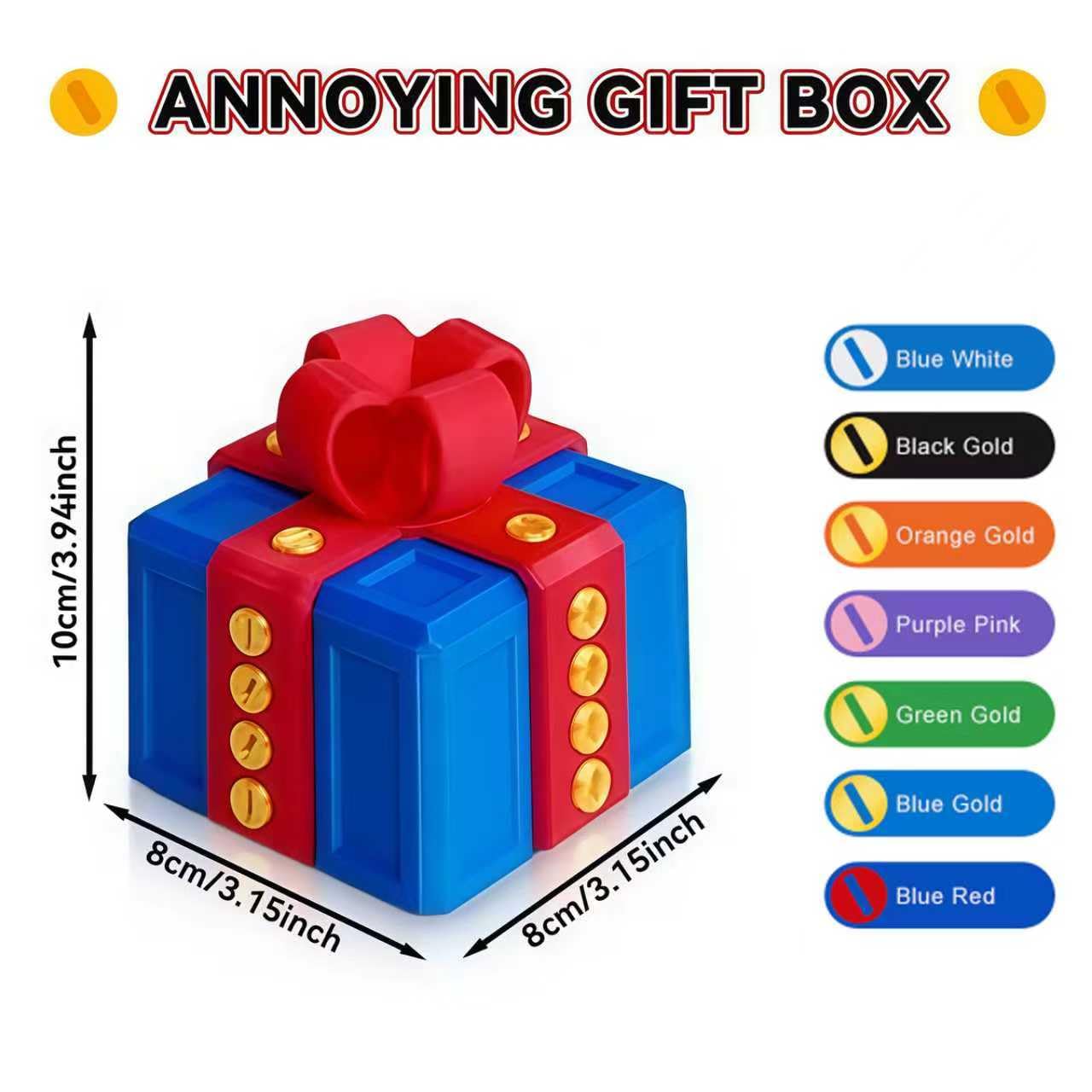 Shelprojsu Funny Valentines Day Gifts/Prank Box with Finger Gift Box/Surprise Box with Finger/Annoying 3D Printed Screw Gifts Boxes Ideal Gift for Lovers Birthday,Christmas,Halloween (Color/B)