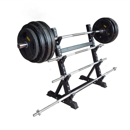 ZOCWJK 4-Tier Barbell Storage Stand, Barbell Rack, Commercial Fixed Dumbbell Storage Display Holder, Fitness Equipment Storage Rack