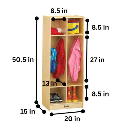 Jonti-Craft 2 Section Coat Locker