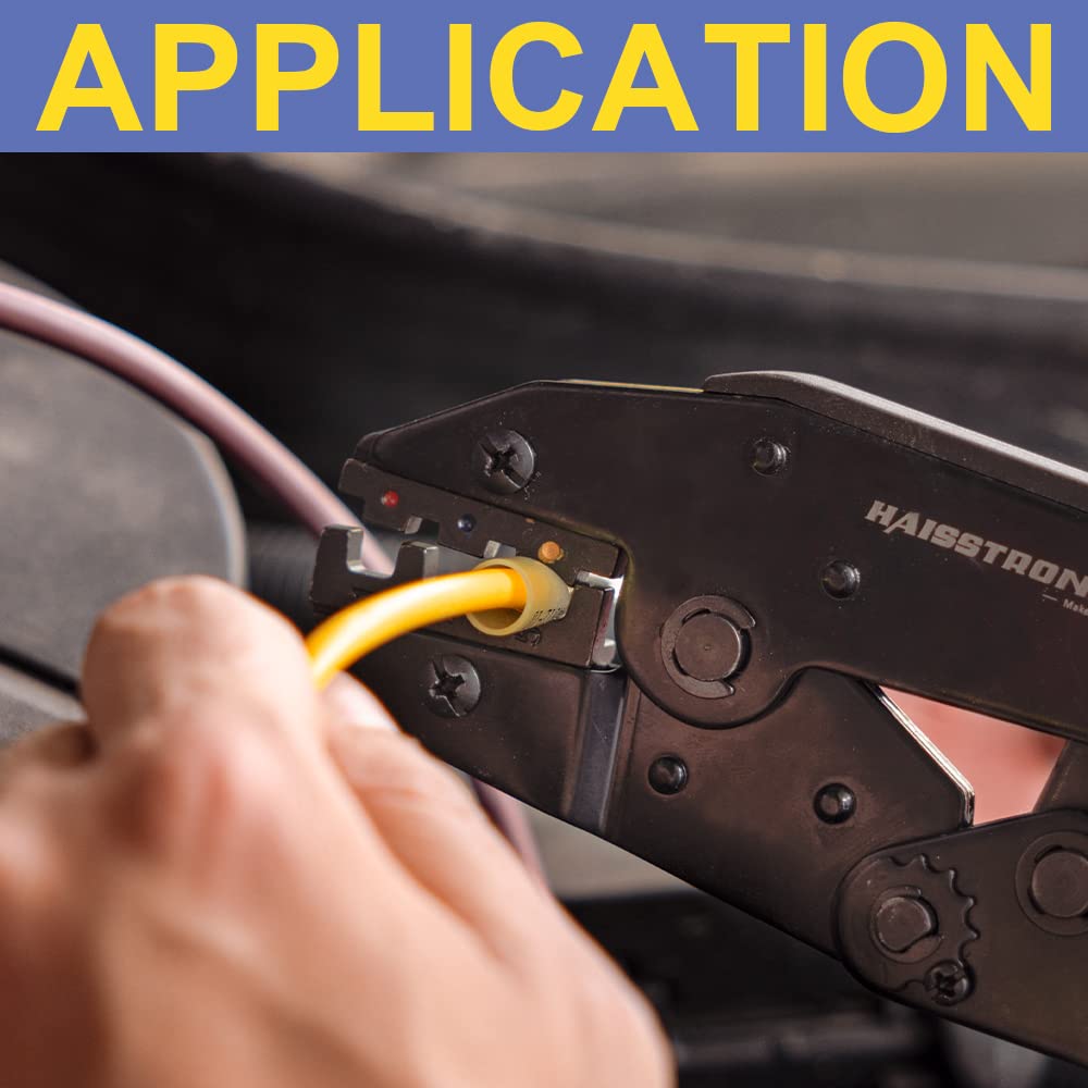haisstronica Mini Heat Gun 350W+100pcs #10 & 100pcs 1/4" Blue Heat Shrink Ring Connectors