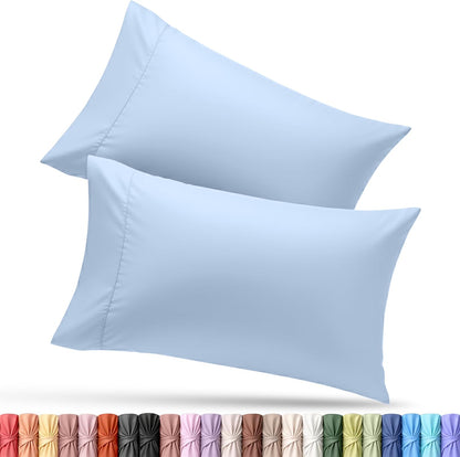 Utopia Bedding King Size Pillow Cases 2-Pack - Soft Brushed Microfiber - Oeko-TEX Certified, 20x40 Inches (Ice Blue)