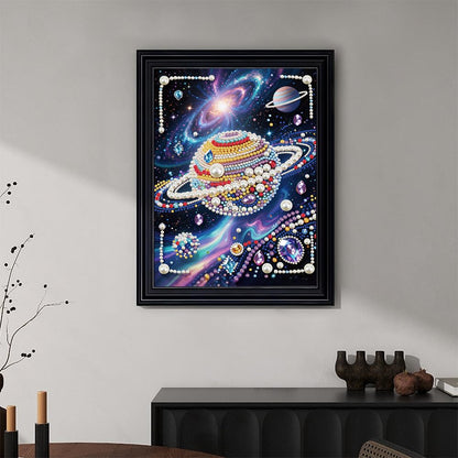 Kulvci Cosmic Plant DIY 5D Pearl Painting Kit, Scenery Painting Kit for Adults Beginner, Bead Art Kits All-Pearl Dot Painting for Wall Decor, Creative Stress Relief Gift Home Decor,12 × 16 inch